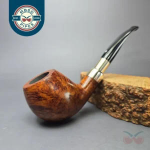 Vauen O'Timer 205 Smooth Silver Spigot Apple Estate Briar Pipe, Unsmoked, 9mm