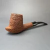 James Upshall Bark Rusticated Cup and Saucer Estate Briar Pipe, English Estates - Image 2