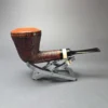 Papa Bear's Pipes by Tim Beaumont Partially Sandblasted Rhodesian w/ Ivorite Handmade Briar Pipe, New - Image 2