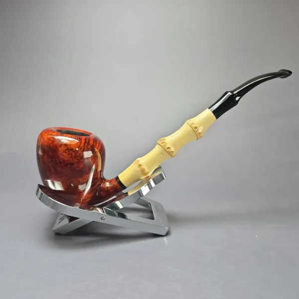 MBSD Briars Modern Masters 1 Smooth Peewit w/ Bamboo Briar Pipe, New - Image 4