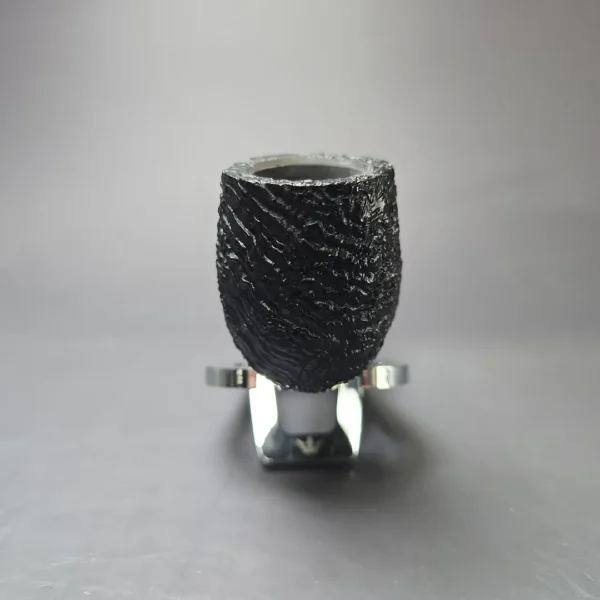 Peterson Deluxe Classic PSB 106 Sandblasted Billiard w/ Silver Estate Briar Pipe, Irish Estates - Image 3