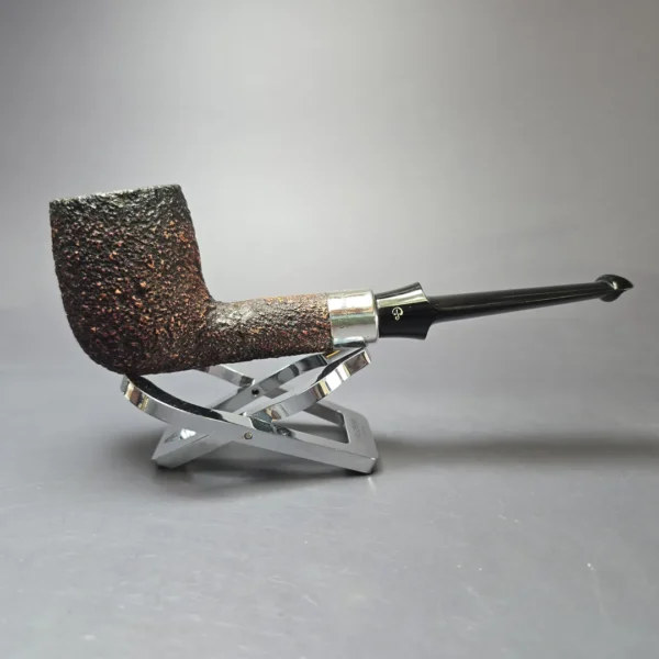 Peterson Red/Black Premier Rusticated Billiard Estate Block Meerschaum Pipe, Irish Estates - Image 12