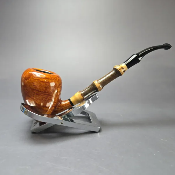 MBSD Briars Modern Masters 1 Smooth Peewit w/ Bamboo Briar Pipe, New - Image 3