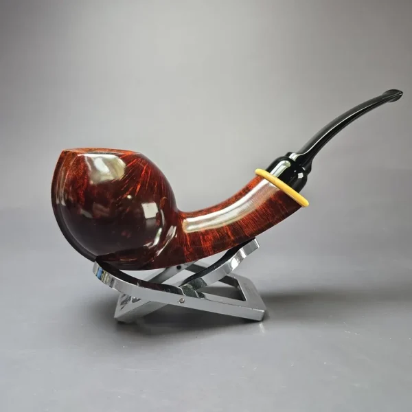 MBSD Briars Modern Masters 2 Smooth Blowfish w/ Boxwood Briar Pipe, New - Image 3