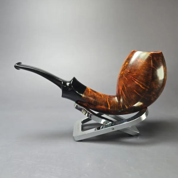 SU Pipes Smooth Asymmetric Egg Handmade Briar Pipe, New - Image 4