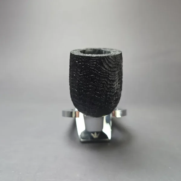 MBSD Briars Timeless Traditions 1 Sandblasted Billiard w/ Silver Handmade Briar Pipe, New - Image 4