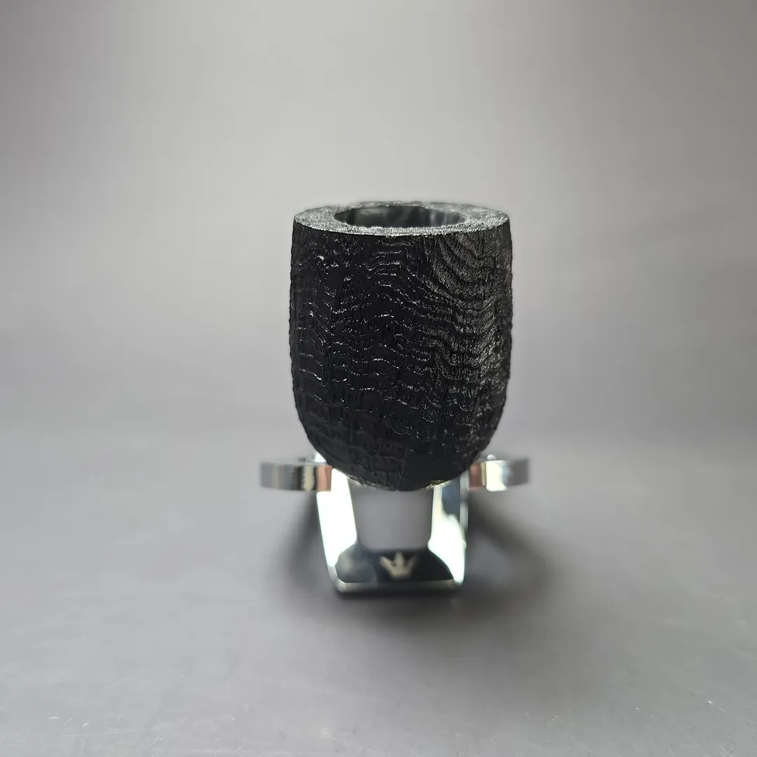 MBSD Briars Timeless Traditions 1 Sandblasted Billiard w/ Silver Handmade Briar Pipe, New - Image 4