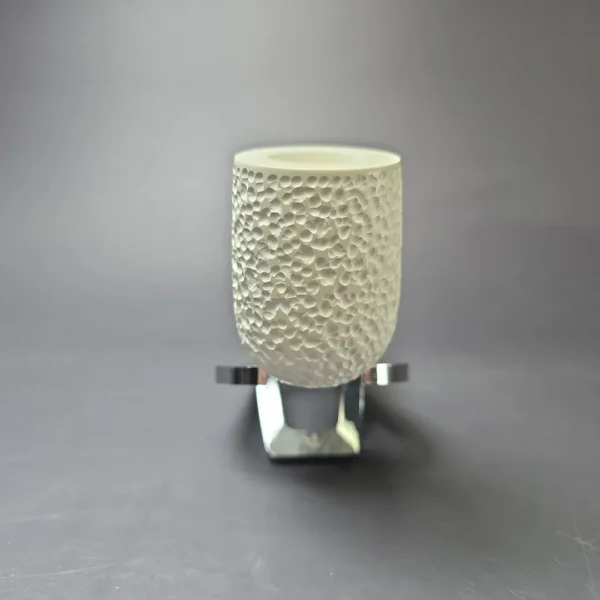 MBSD Meerschaum Deluxe Rusticated Large Billiard Block Meerschaum Pipe, Briar-Mortise, New - Image 4