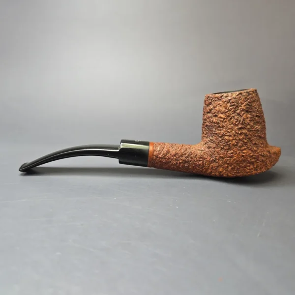 James Upshall Bark Rusticated Cup and Saucer Estate Briar Pipe, English Estates - Image 4