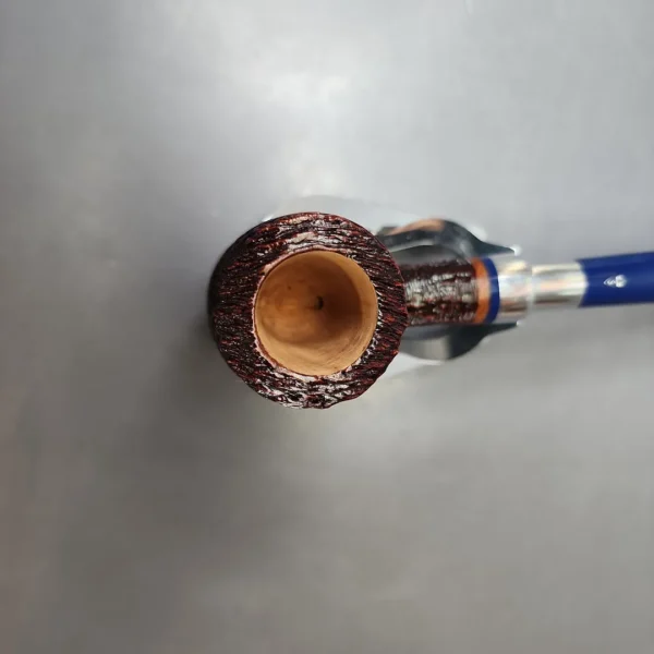 Savinelli Eleganza 310 KS Rusticated Poker Estate Briar Pipe, Unsmoked, 6mm - Image 4