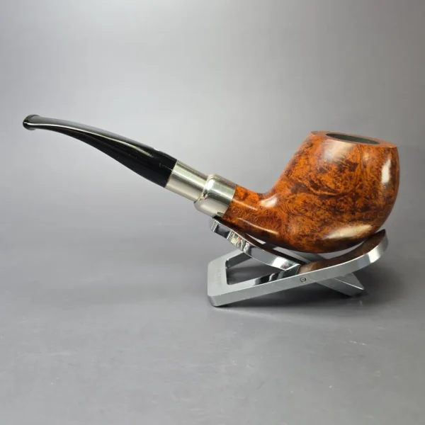 Vauen O'Timer 205 Smooth Silver Spigot Apple Estate Briar Pipe, Unsmoked, 9mm - Image 4