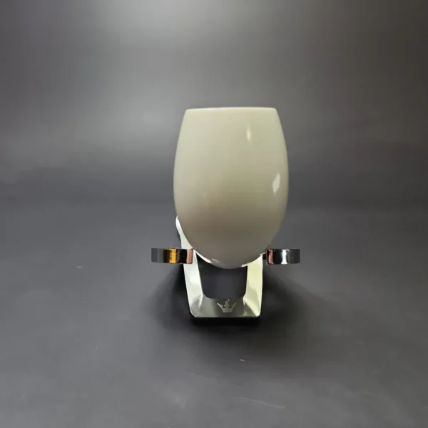 Smooth Bent Billiard w/ Blue Stem & Case Estate Block Meerschaum Pipe, Unsmoked - Image 4