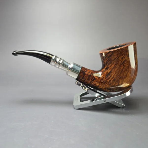 Elwood (Ferndown) Smooth Silver Spigot Dublin Estate Briar Pipe, 9mm - Image 4