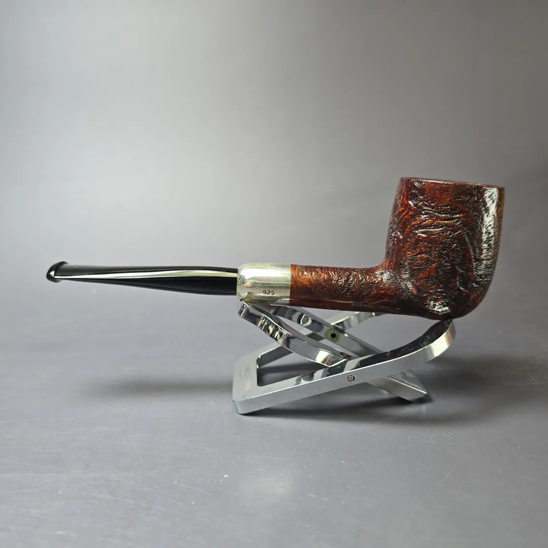 MBSD Briars Timeless Traditions 1 Sandblasted Billiard w/ Silver Handmade Briar Pipe, New - Image 6