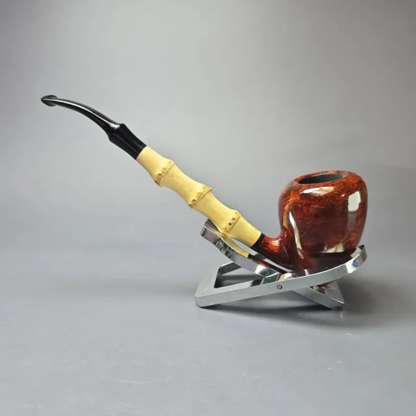 MBSD Briars Modern Masters 1 Smooth Peewit w/ Bamboo Briar Pipe, New - Image 6