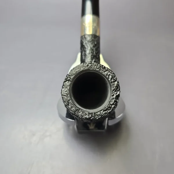 Peterson Deluxe Classic PSB 106 Sandblasted Billiard w/ Silver Estate Briar Pipe, Irish Estates - Image 5