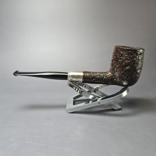 MBSD Briars Timeless Traditions 1 Sandblasted Billiard w/ Silver Handmade Briar Pipe, New - Image 5