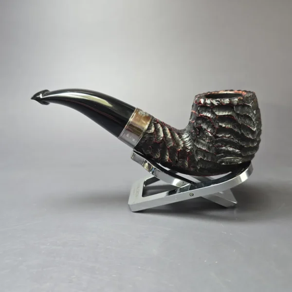 Peterson 160th Anniversary Pat. B Rusticated Bent Billiard Briar Pipe, New - Image 5