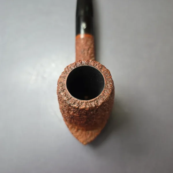 James Upshall Bark Rusticated Cup and Saucer Estate Briar Pipe, English Estates - Image 5