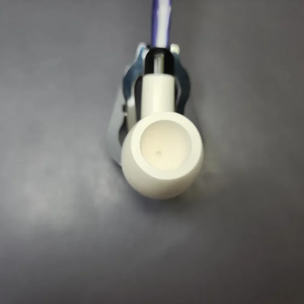 Smooth Bent Billiard w/ Blue Stem & Case Estate Block Meerschaum Pipe, Unsmoked - Image 5