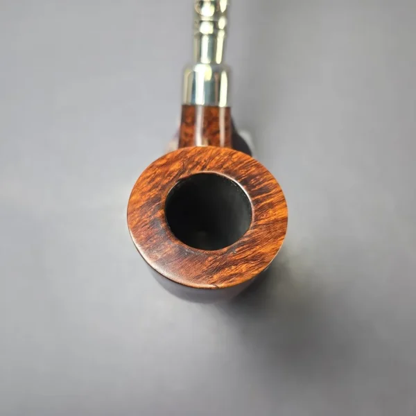 Elwood (Ferndown) Smooth Silver Spigot Dublin Estate Briar Pipe, 9mm - Image 5