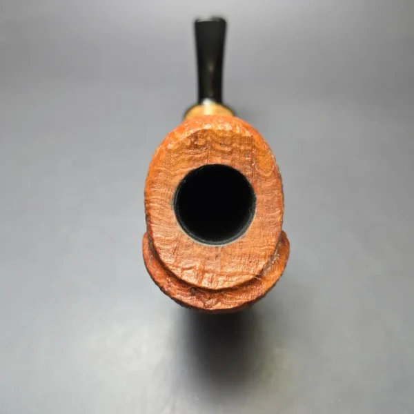 Kent Rasmussen Sandblasted Sphinx Sitter w/ Masur Birch Estate Briar Pipe, Danish Estates - Image 6