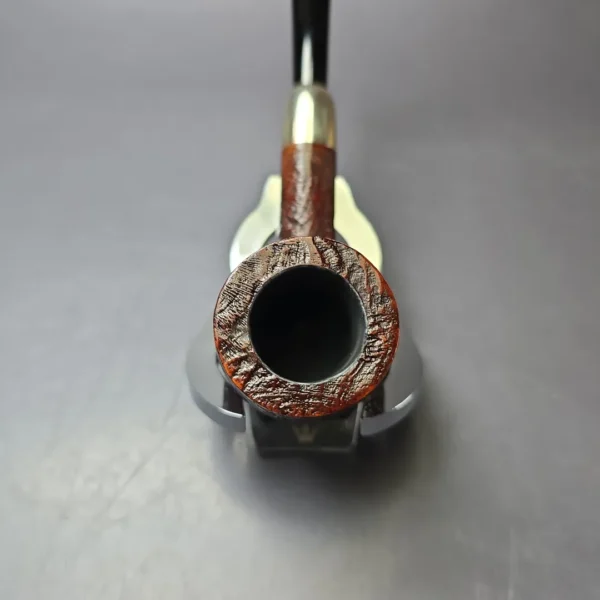 MBSD Briars Timeless Traditions 1 Sandblasted Billiard w/ Silver Handmade Briar Pipe, New - Image 7