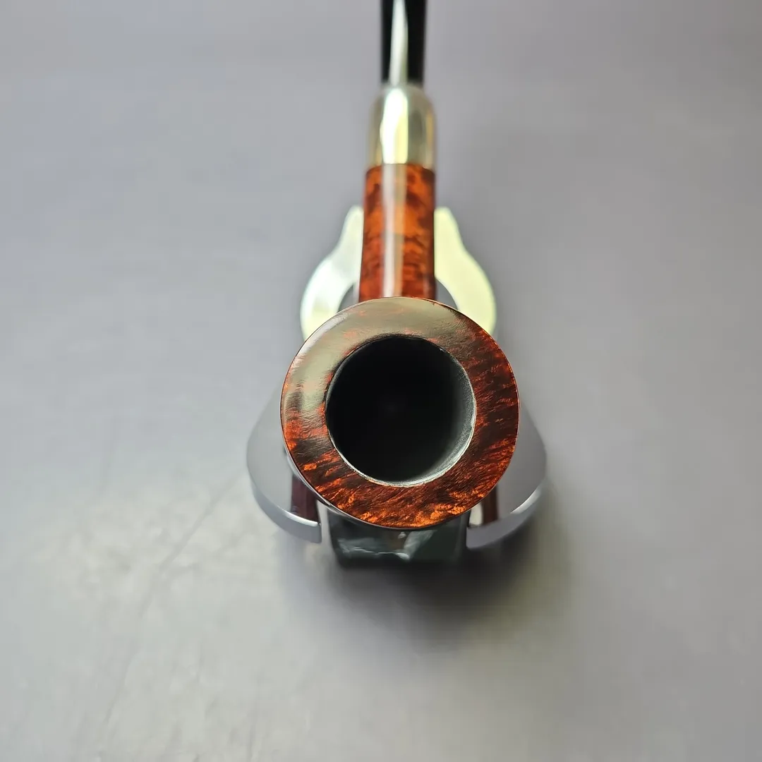 MBSD Briars Timeless Traditions 1 Smooth Billiard w/ Silver Handmade Briar Pipe, New - Image 6