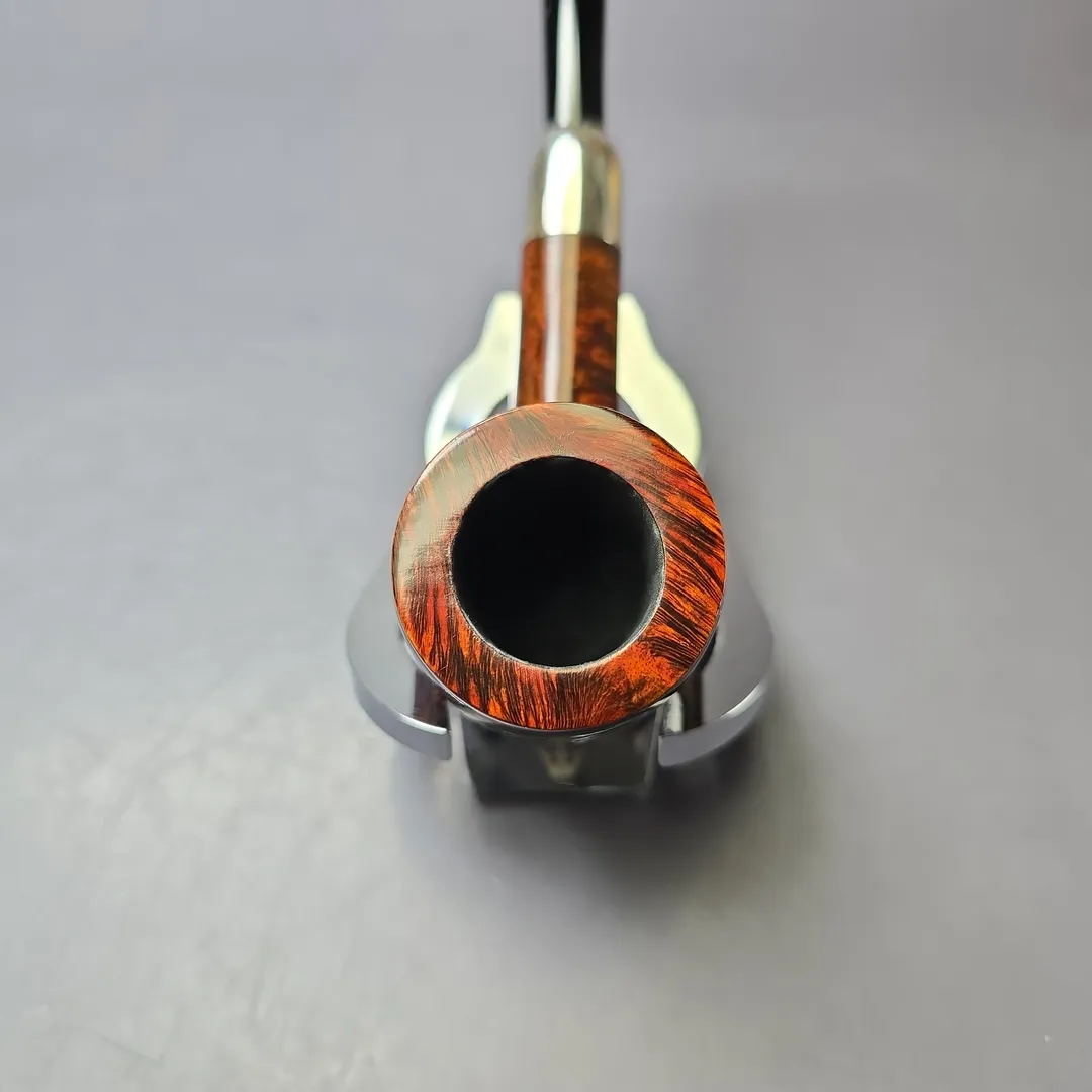 MBSD Briars Timeless Traditions 1 Smooth Billiard w/ Silver Handmade Briar Pipe, New - Image 6