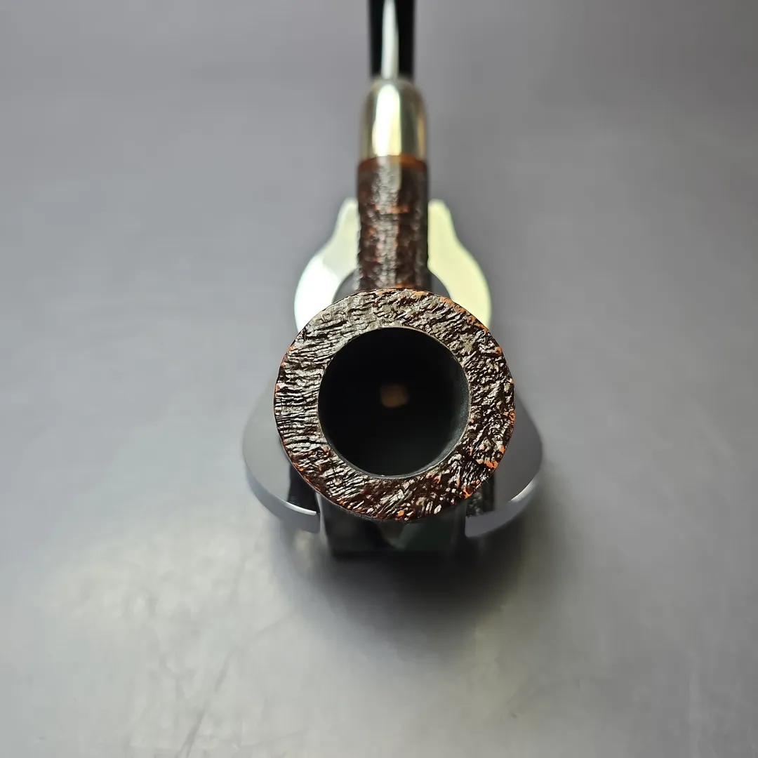 MBSD Briars Timeless Traditions 1 Sandblasted Billiard w/ Silver Handmade Briar Pipe, New - Image 6