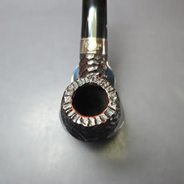Peterson 160th Anniversary Pat. B Rusticated Bent Billiard Briar Pipe, New - Image 6