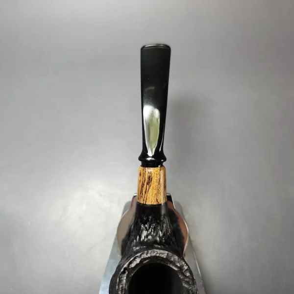 MBSD Briars by Vitale Rusticated Brandy w/ Zebrawood Briar Pipe, New - Image 6