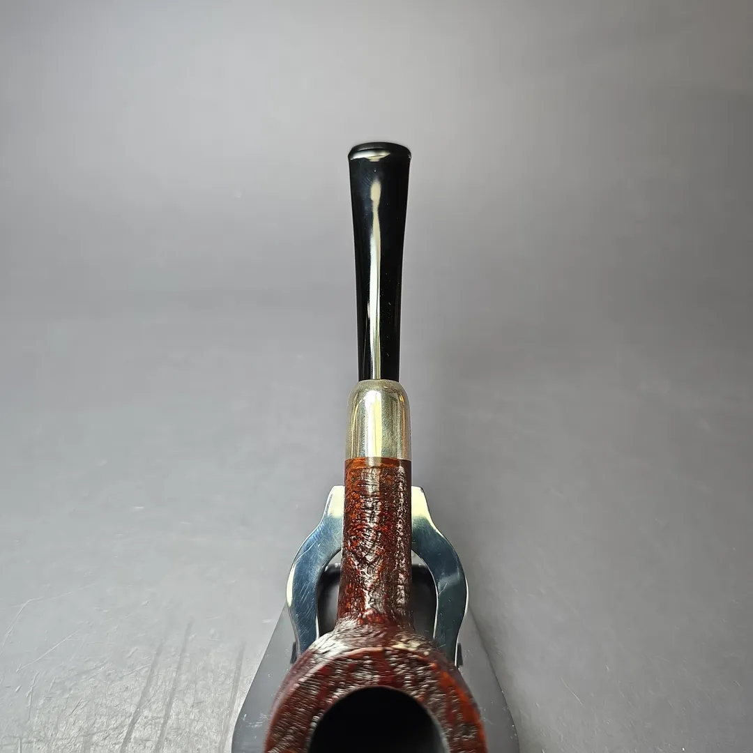 MBSD Briars Timeless Traditions 1 Sandblasted Billiard w/ Silver Handmade Briar Pipe, New - Image 8