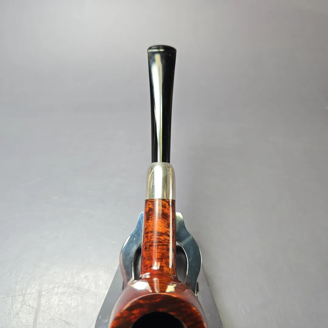 MBSD Briars Timeless Traditions 1 Smooth Billiard w/ Silver Handmade Briar Pipe, New - Image 7