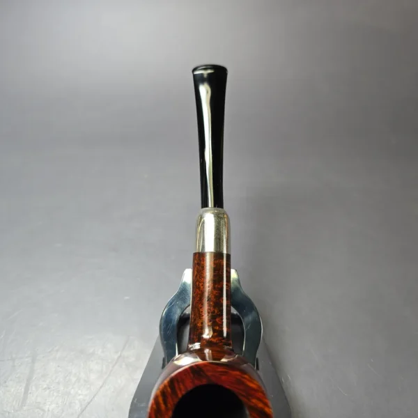MBSD Briars Timeless Traditions 1 Smooth Billiard w/ Silver Handmade Briar Pipe, New - Image 7