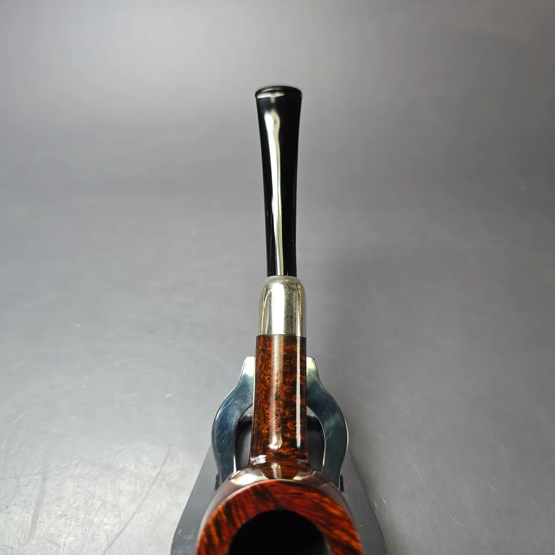 MBSD Briars Timeless Traditions 1 Smooth Billiard w/ Silver Handmade Briar Pipe, New - Image 7
