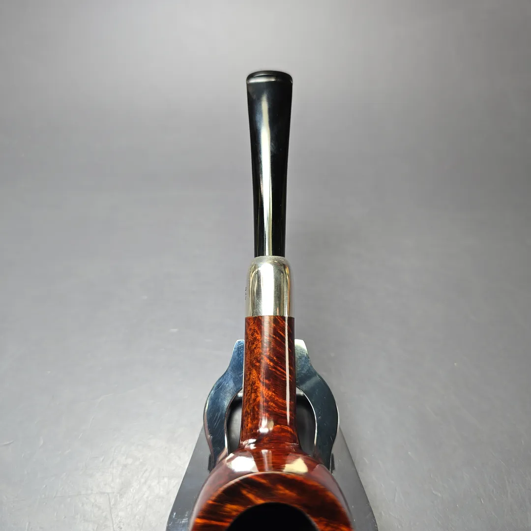 MBSD Briars Timeless Traditions 1 Smooth Billiard w/ Silver Handmade Briar Pipe, New - Image 7