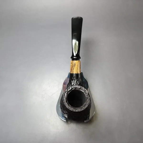 MBSD Briars by Vitale Rusticated Brandy w/ Zebrawood Briar Pipe, New - Image 7