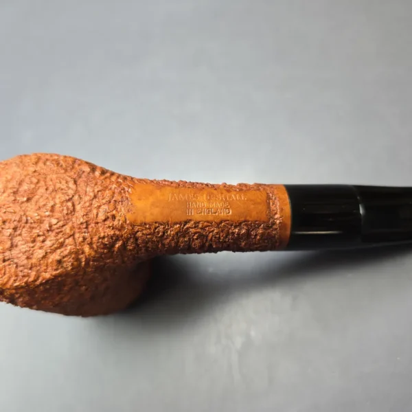 James Upshall Bark Rusticated Cup and Saucer Estate Briar Pipe, English Estates - Image 7