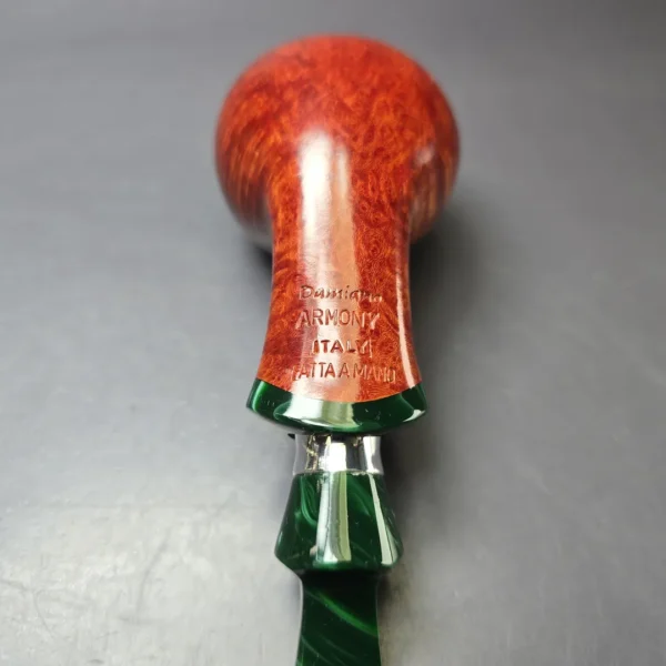 Damiano (Ardor) Armony Smooth Apple w/ Silver Estate Briar Pipe, Unsmoked, 9mm - Image 8