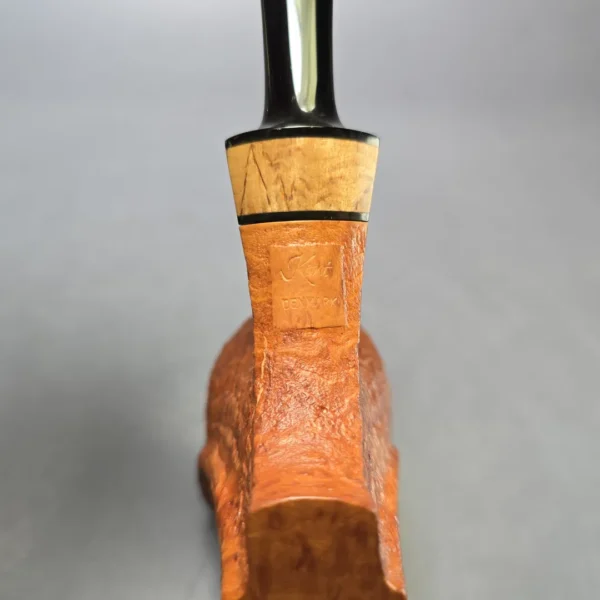 Kent Rasmussen Sandblasted Sphinx Sitter w/ Masur Birch Estate Briar Pipe, Danish Estates - Image 8