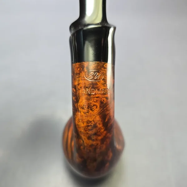 SU Pipes Smooth Asymmetric Egg Handmade Briar Pipe, New - Image 8