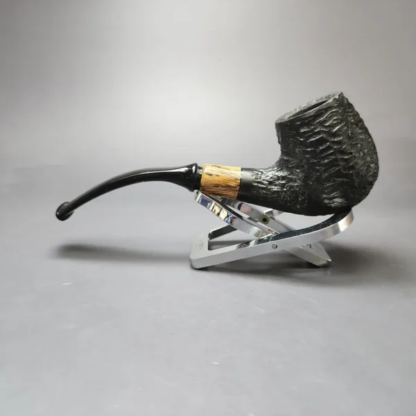 MBSD Briars by Vitale Rusticated Brandy w/ Zebrawood Briar Pipe, New - Image 8