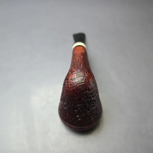 Papa Bear's Pipes by Tim Beaumont Partially Sandblasted Rhodesian w/ Ivorite Handmade Briar Pipe, New - Image 8