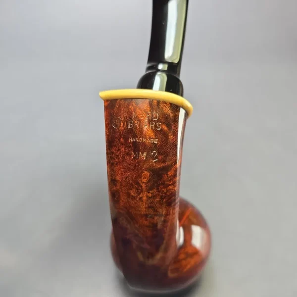MBSD Briars Modern Masters 2 Smooth Blowfish w/ Boxwood Briar Pipe, New - Image 8