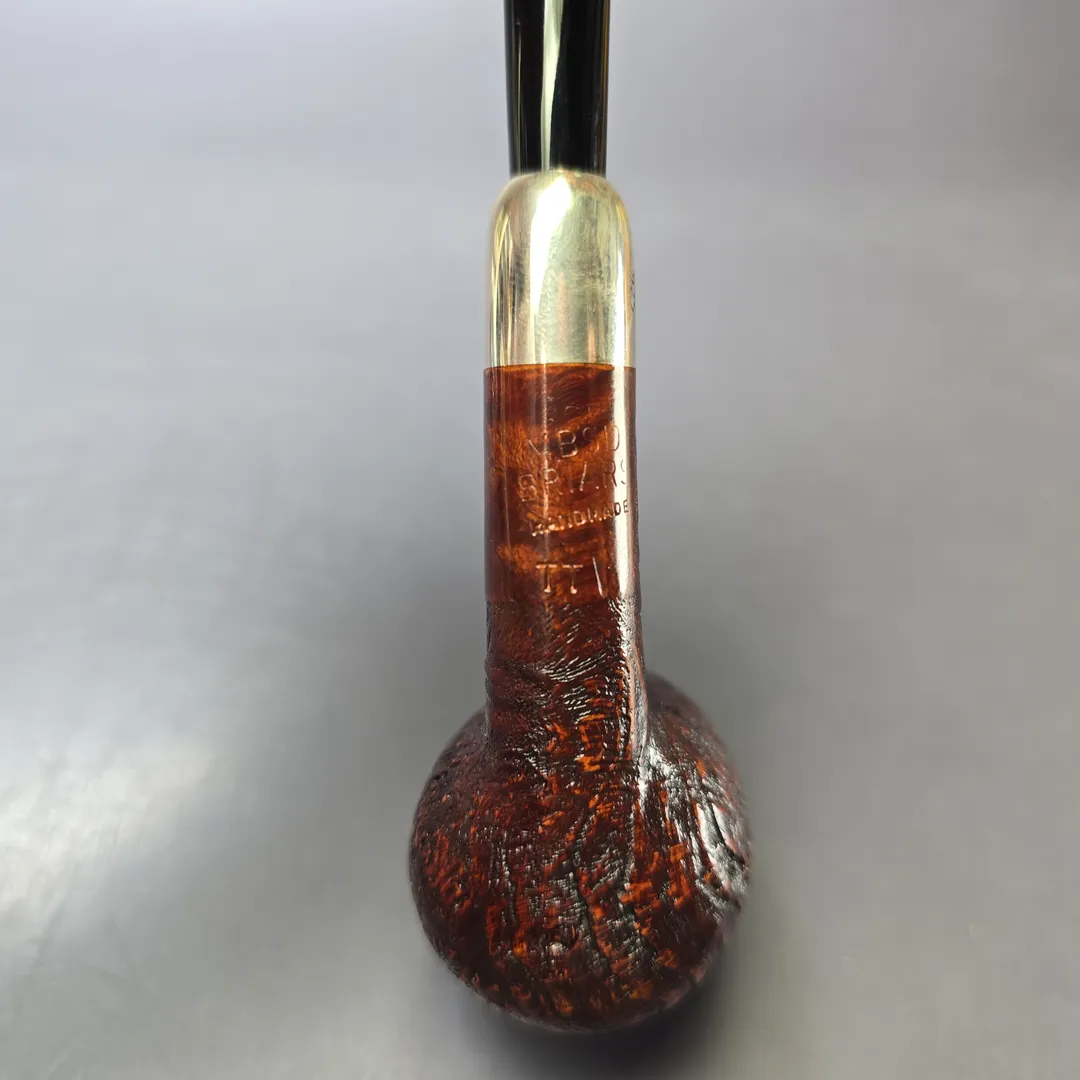 MBSD Briars Timeless Traditions 1 Sandblasted Billiard w/ Silver Handmade Briar Pipe, New - Image 10