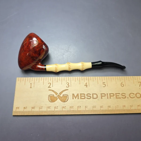 MBSD Briars Modern Masters 1 Smooth Peewit w/ Bamboo Briar Pipe, New - Image 10