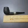 Peterson Deluxe Classic PSB 106 Sandblasted Billiard w/ Silver Estate Briar Pipe, Irish Estates - Image 9