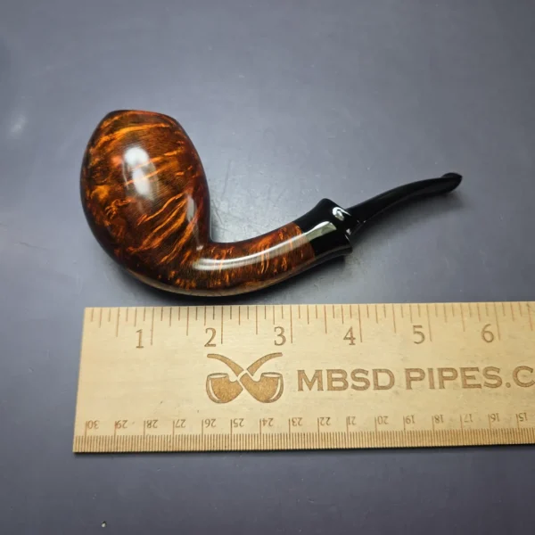 SU Pipes Smooth Asymmetric Egg Handmade Briar Pipe, New - Image 9
