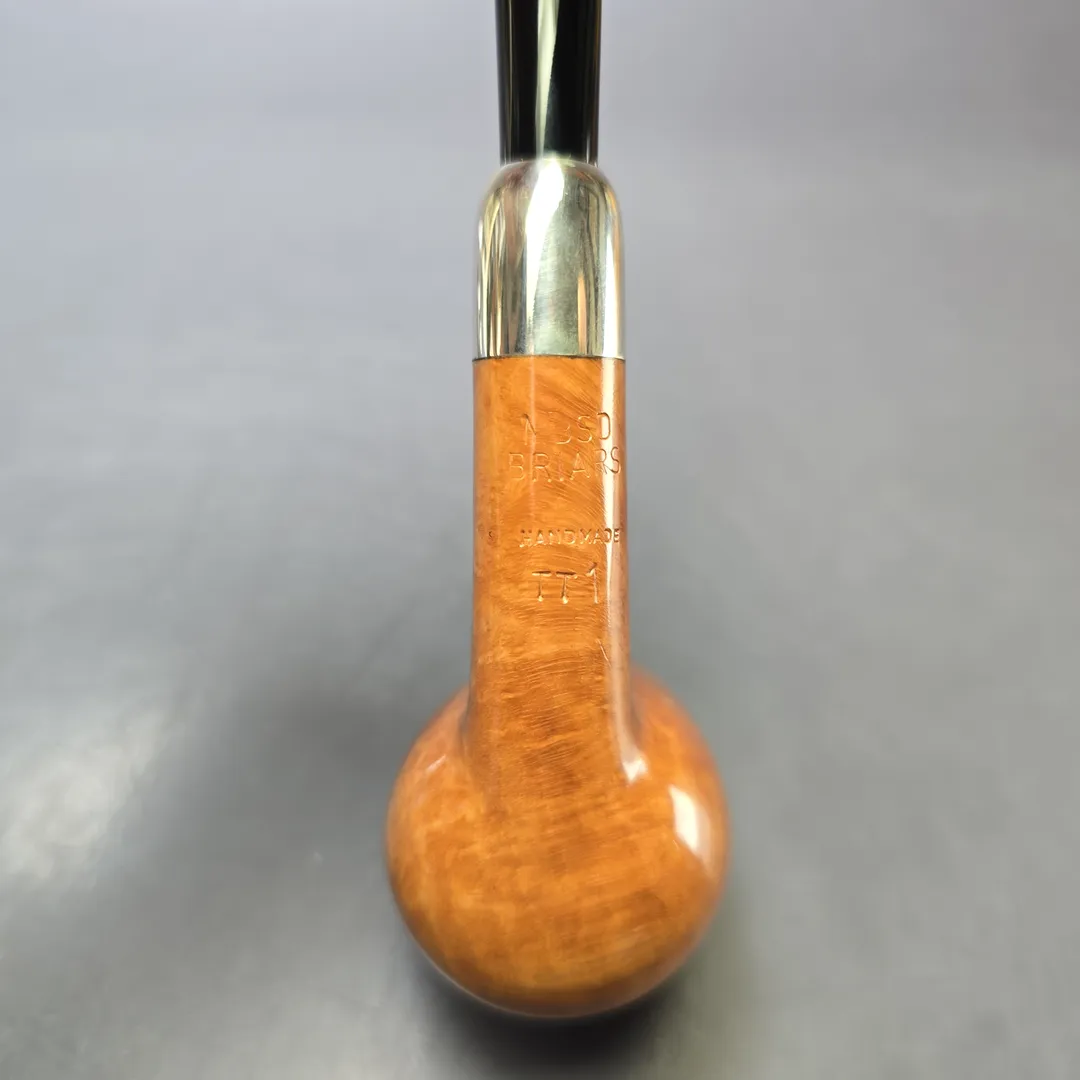 MBSD Briars Timeless Traditions 1 Smooth Billiard w/ Silver Handmade Briar Pipe, New - Image 9